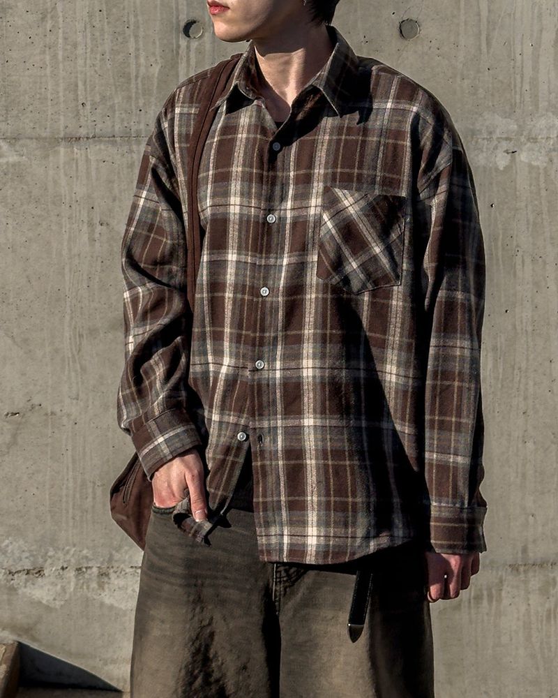 Antique Oversized Check Shirt