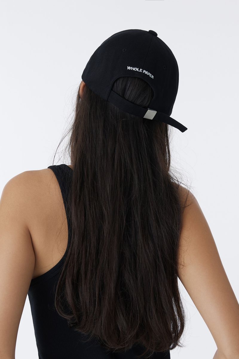 TEXT BALL CAP (BLACK)