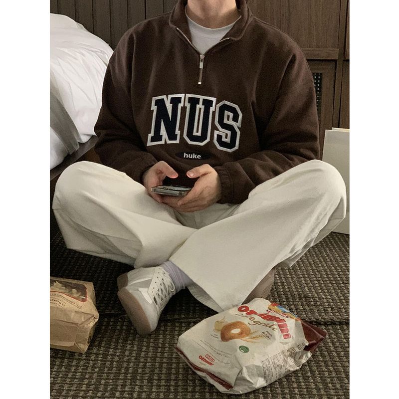 Huke x Nus. half zip-up