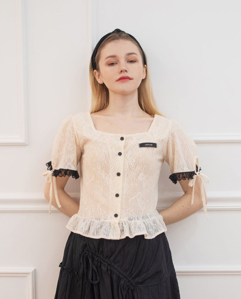 butterfly knit blouse