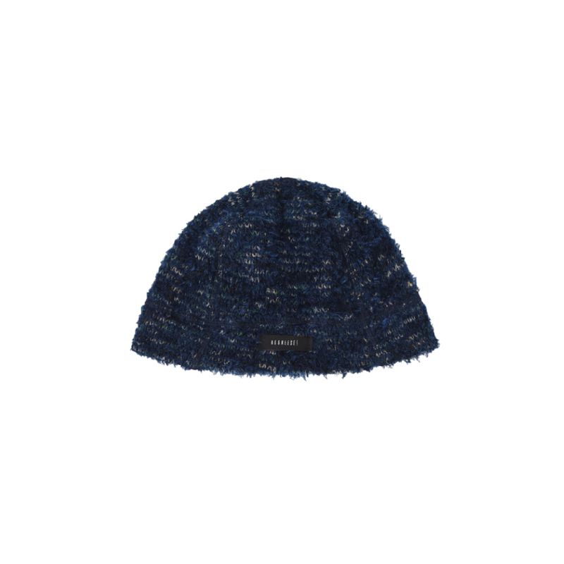 KOOKEESEE（クキシ）の「Hairy Knit Beanie Hat (Navy)（Hats）」