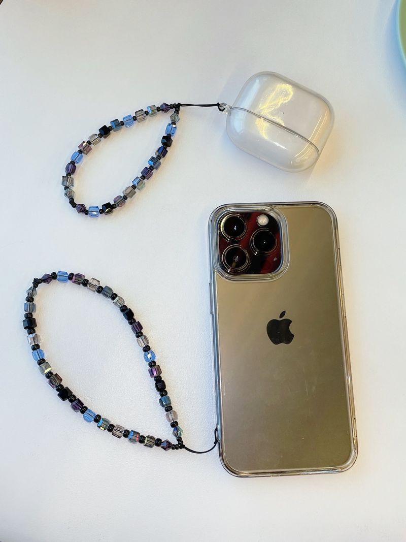 Aurora Night Crystal Phone Strap Short
