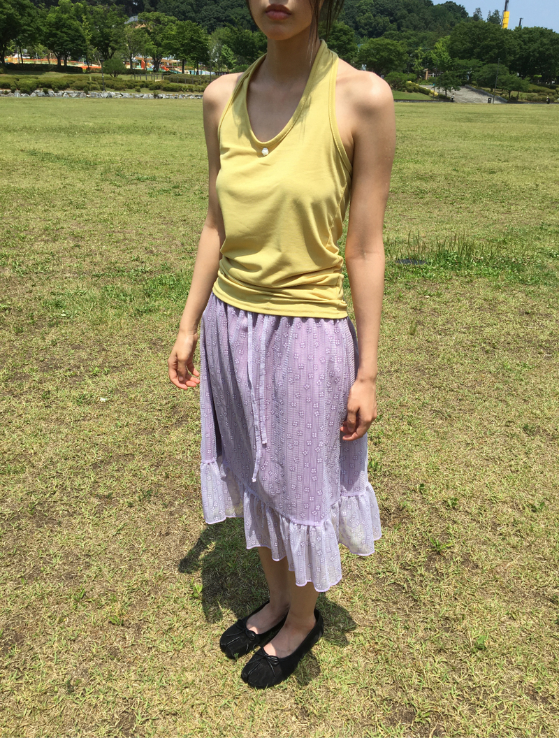 Hayes Bloom Frill Skirt (2color)