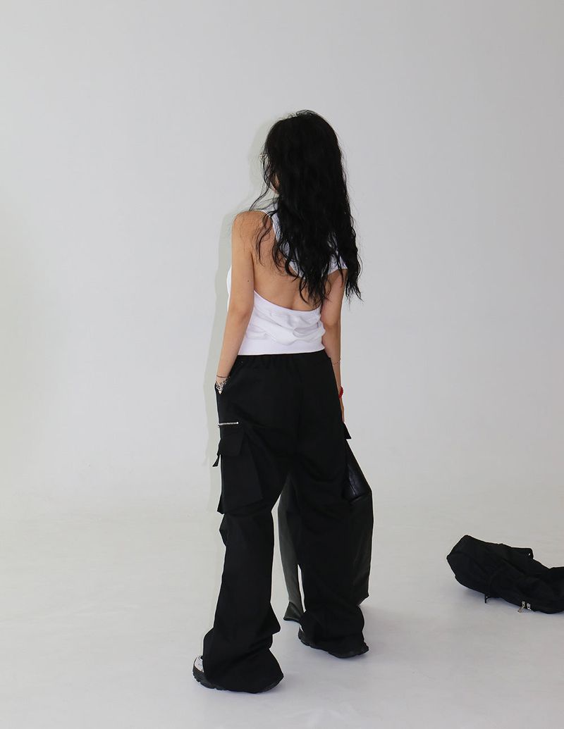 Backless Hooded Zip-Up Sleeveless