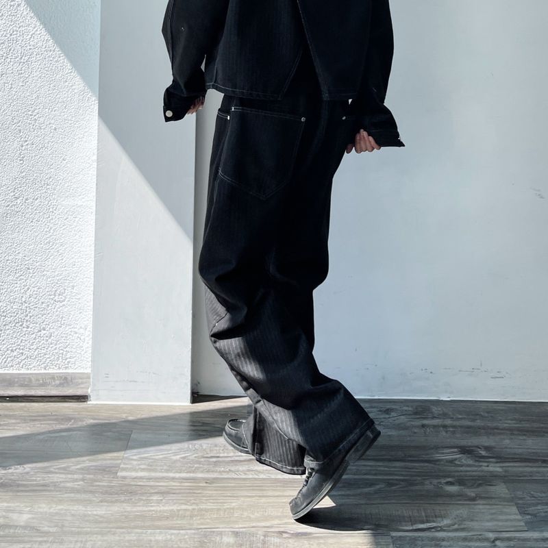 Vibe Pinstripe Boxy Trousers