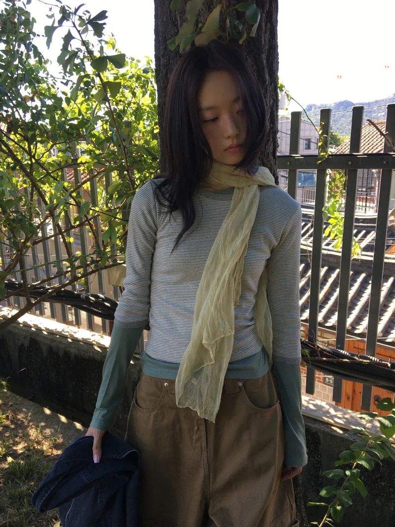 Leaf Low Cutting Long Sleeve (6color)