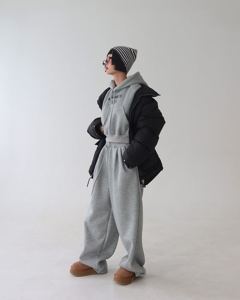 Vibe napping hoodie & long pants two-piece set