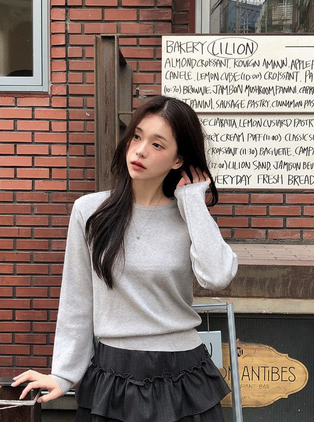 Daily Wool Loose Fit Round Knit (6color)