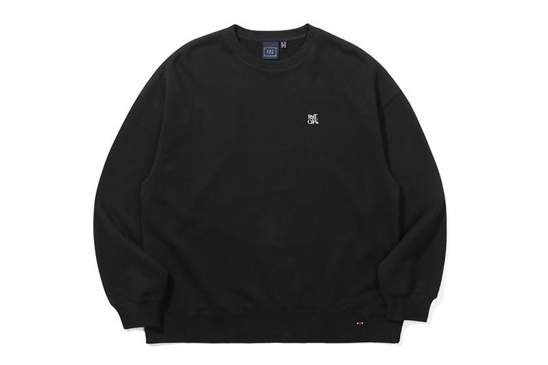 RMTCRW LABEL SWEAT SHIRT_BLACK