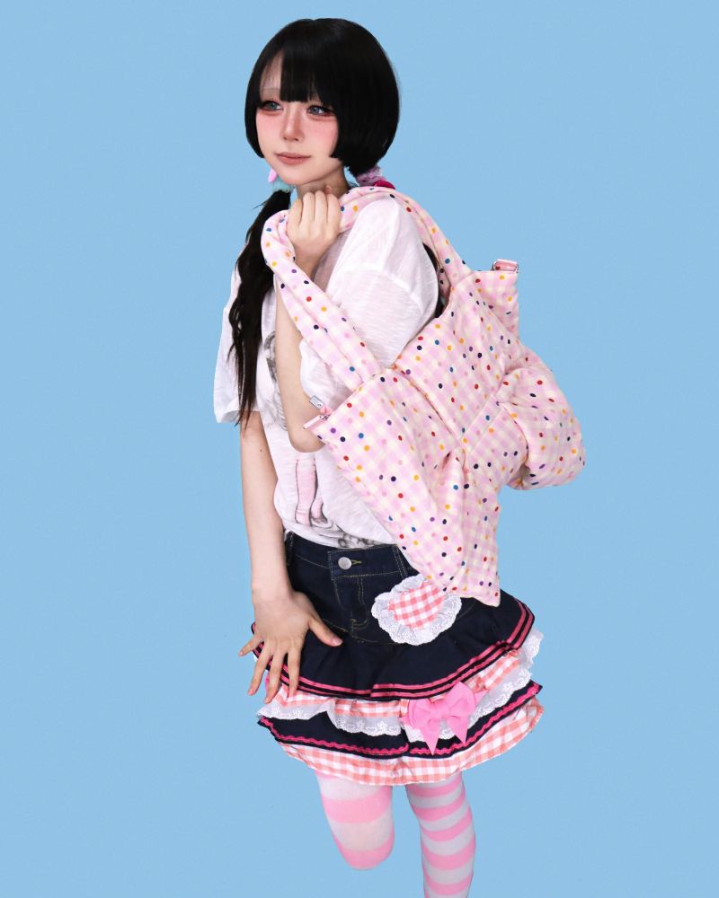 lovely dot ribbon bag (4color)