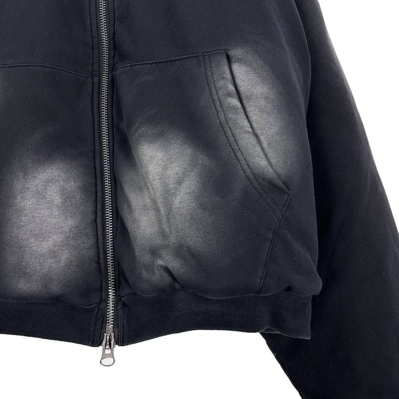 bomber washing hooded jumper