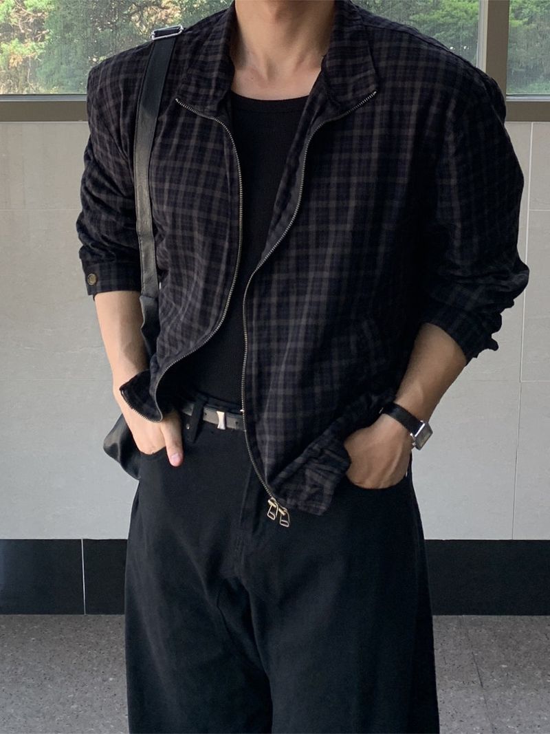 Baye check two-way jacket