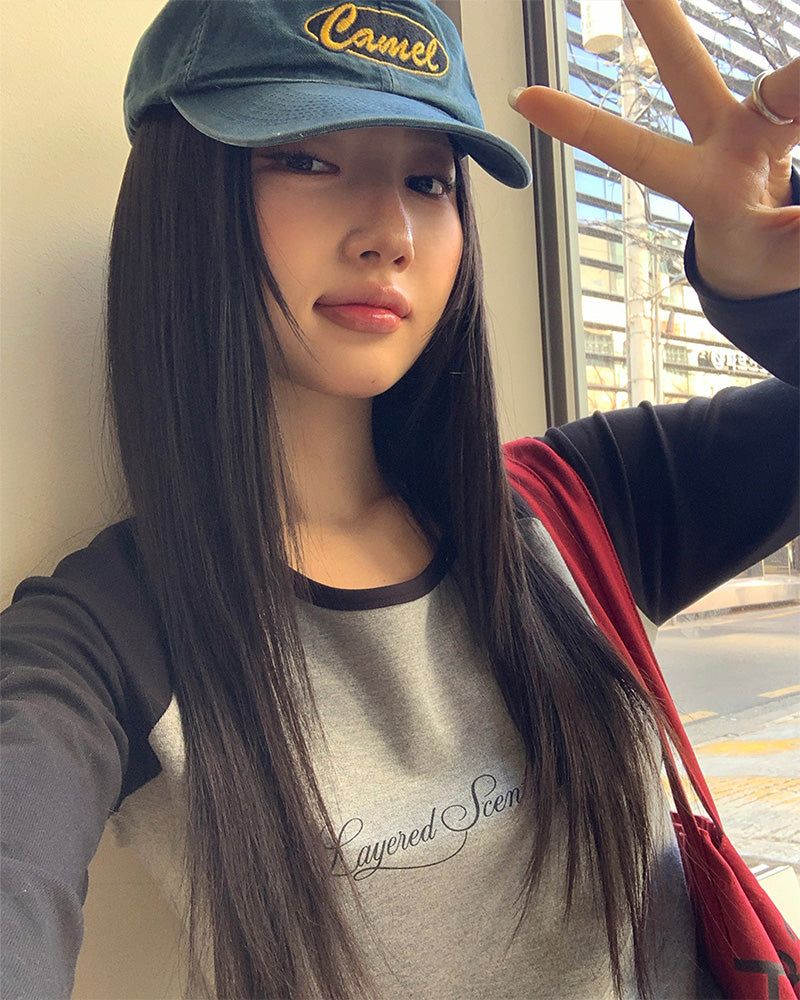 [ORIGINAL] Layered Raglan Long Sleeve T-Shirt