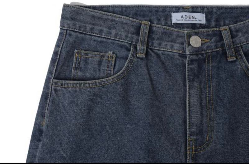 テイルバックピンタックデニムパンツ
