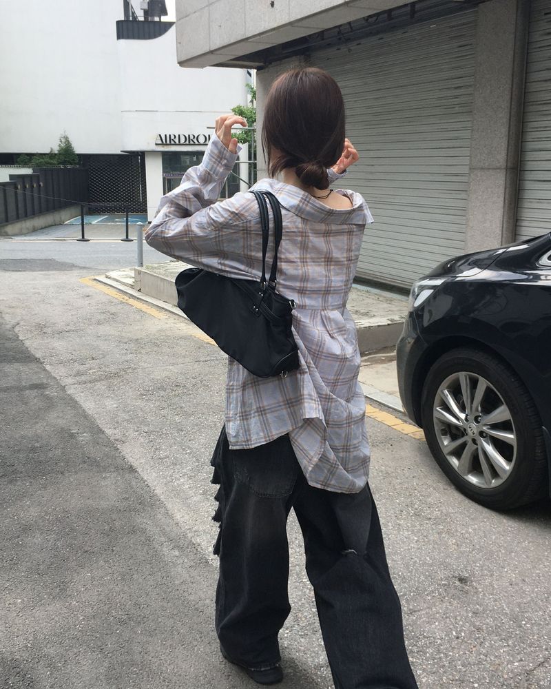 kyoive(コイブ)の「Over check shirts(Tops)」