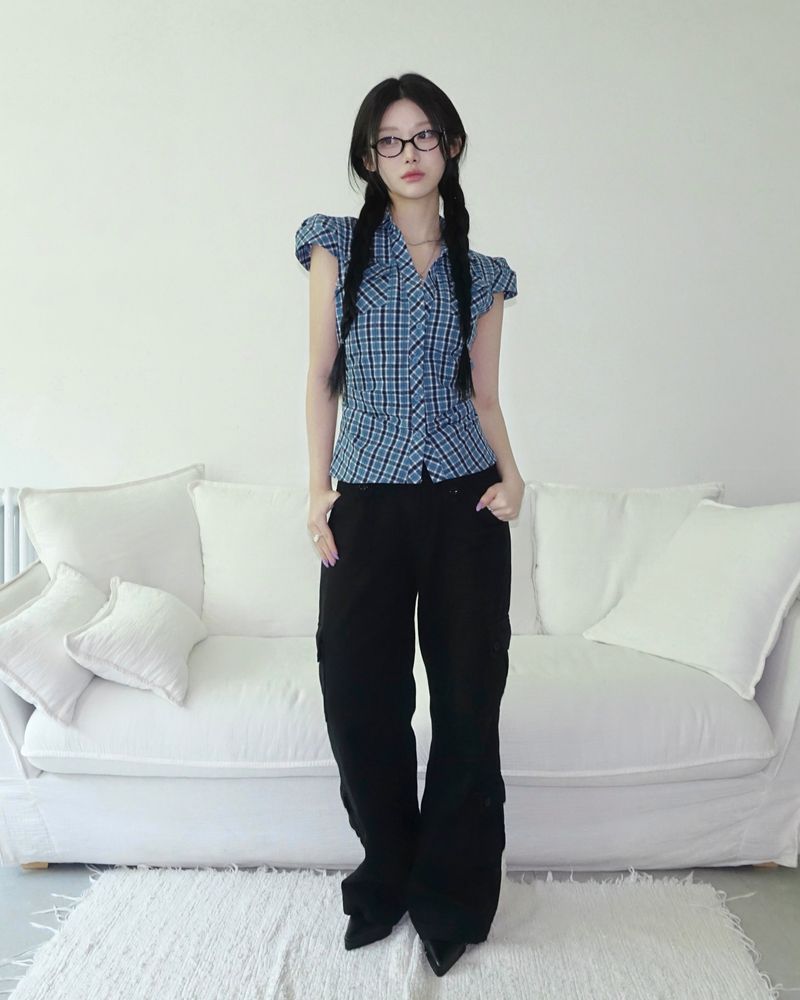 button cargo pants