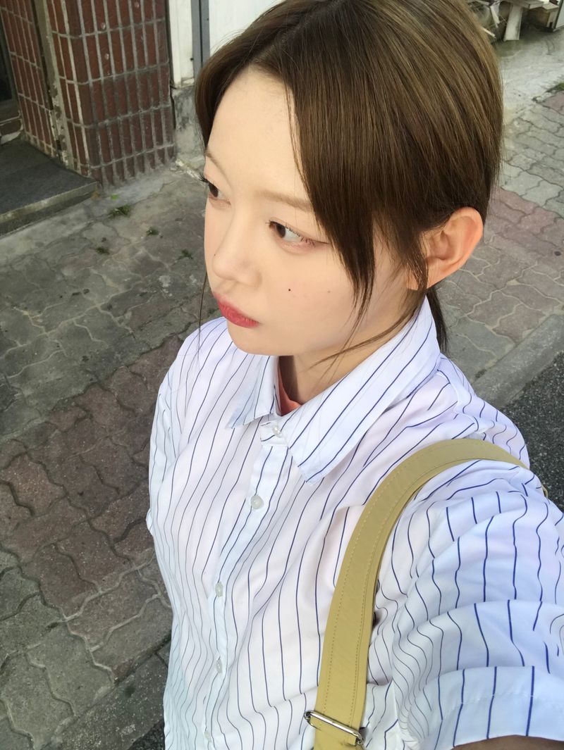 Pastel stripe half shirts