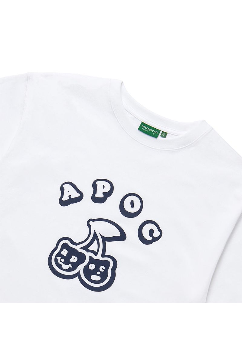 Cherry Bear Tee_White