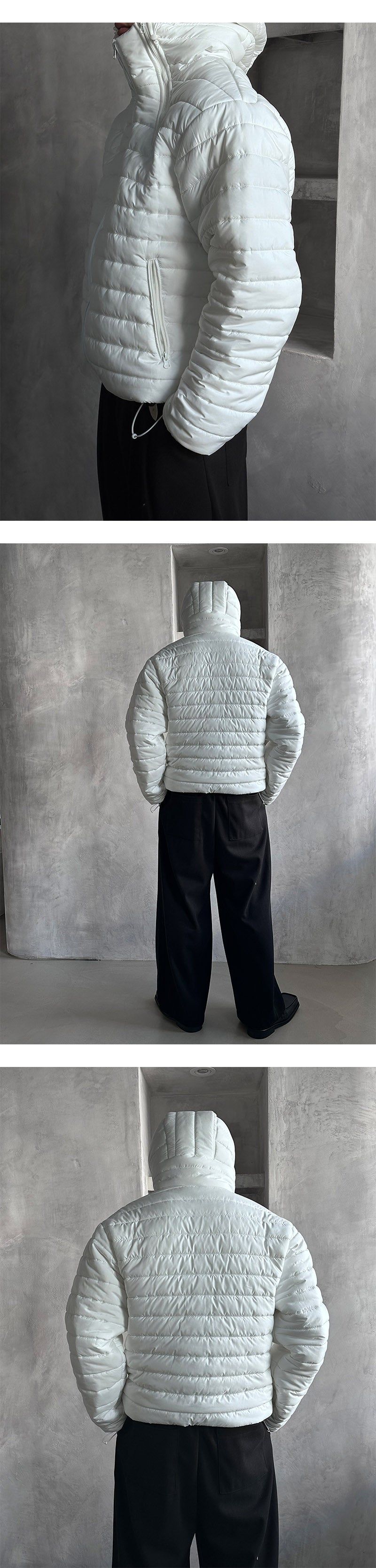 [UNISEX] Soft zipper light padding(3color)