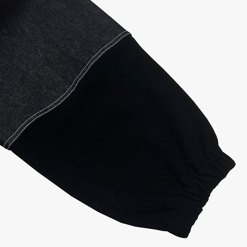 reverse Terry Pocket Denim Jacket_black