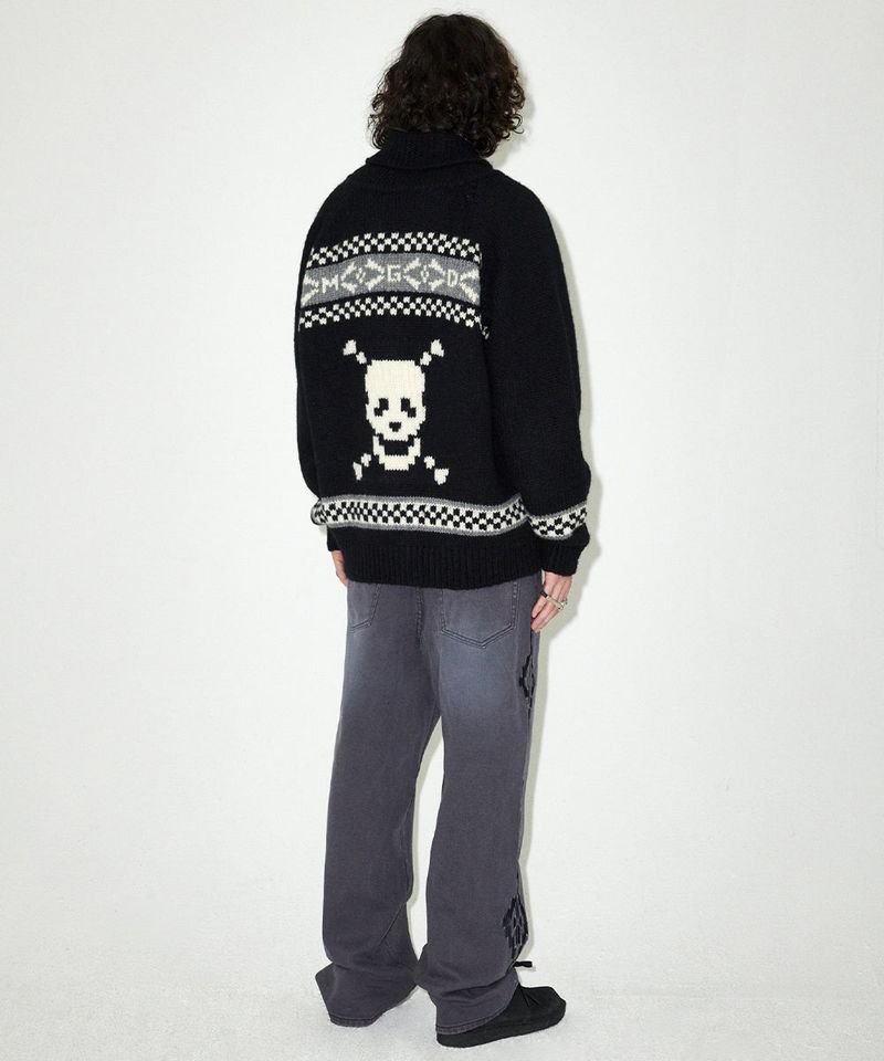 SKULL COWICHAN KNIT SWEATER