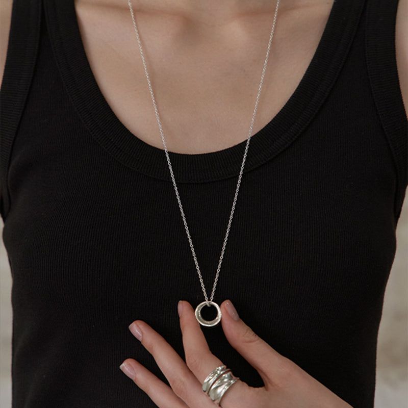 FLIT(フィリット)の「SAND DUNE NECKLACE (L) (SILVER)(Accessories)」