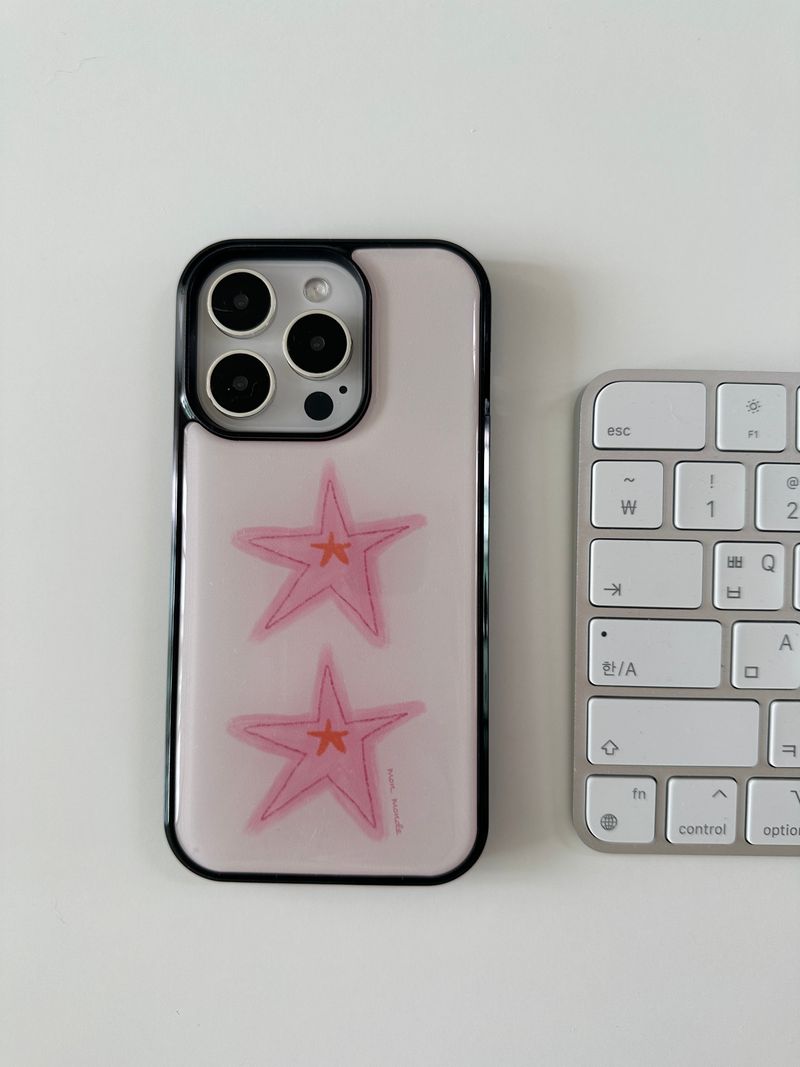 pink star phone case
