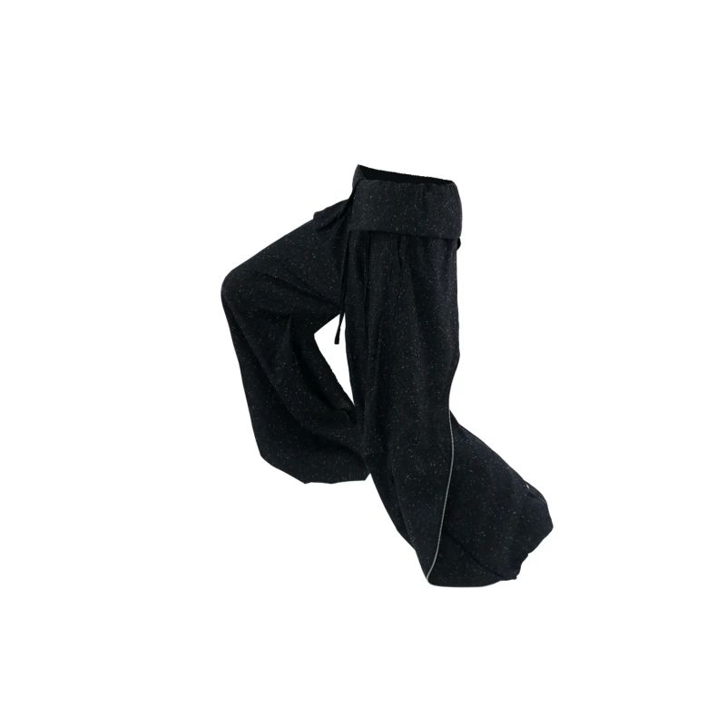 RELABEL(DIGGER) snowflake woolen fabric pleated deconstruction multi-functional sack casual pants