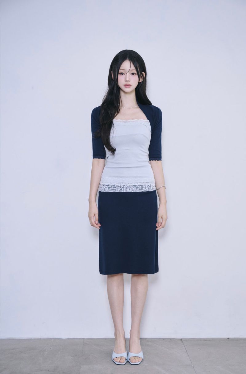 [MADE] Sherry Lace Midi Skirt