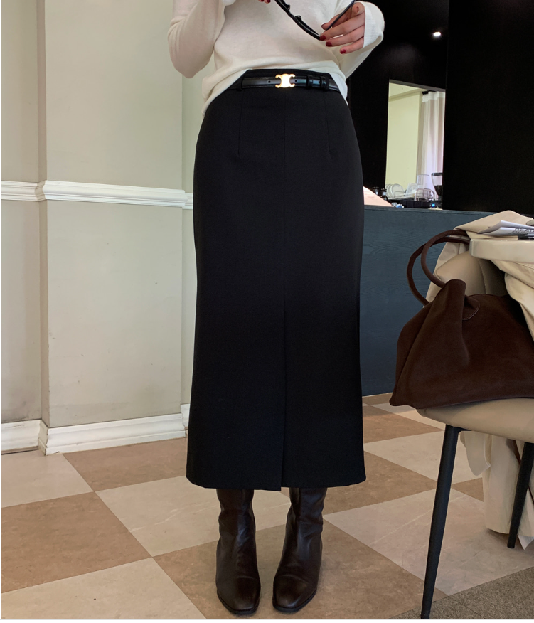 Lavin Simple Slit Long Skirt / 4 colors