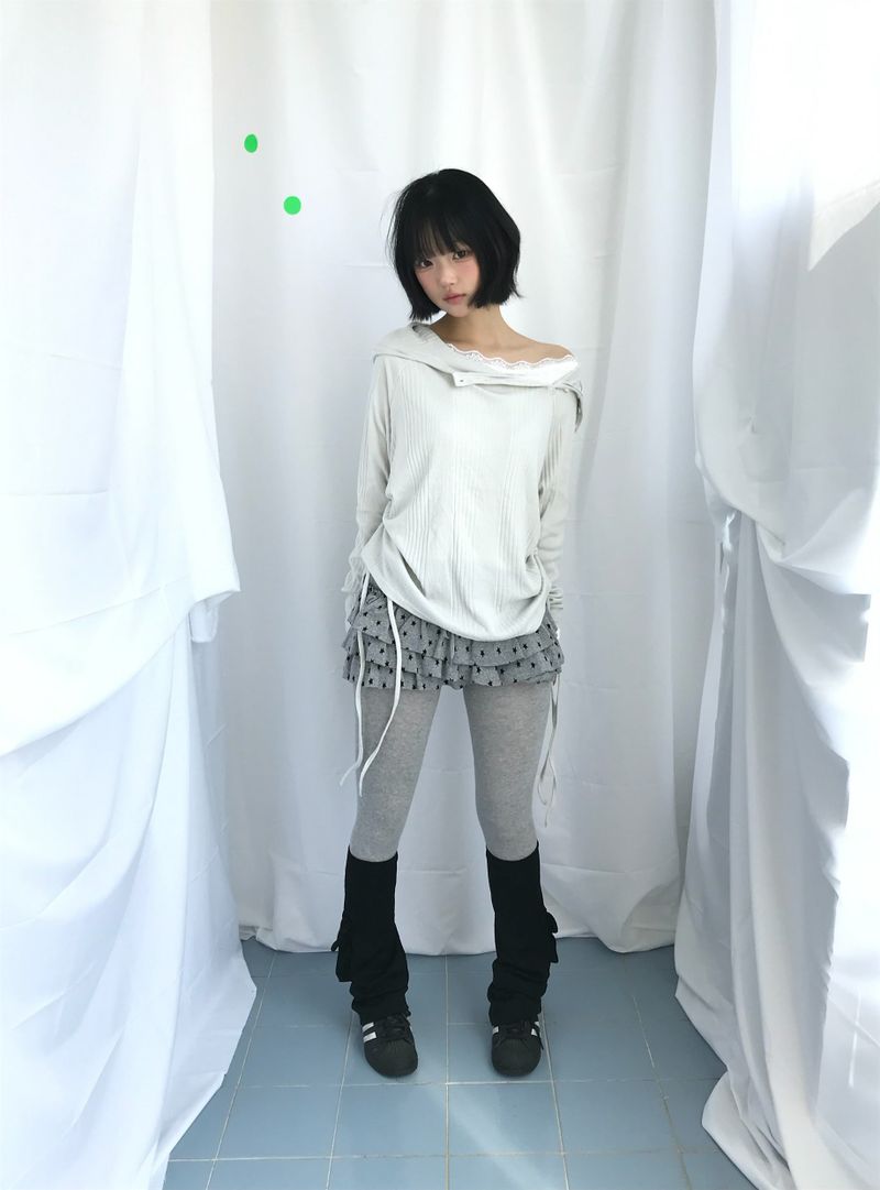 Lenny Shirring High-Neck Knitwear
