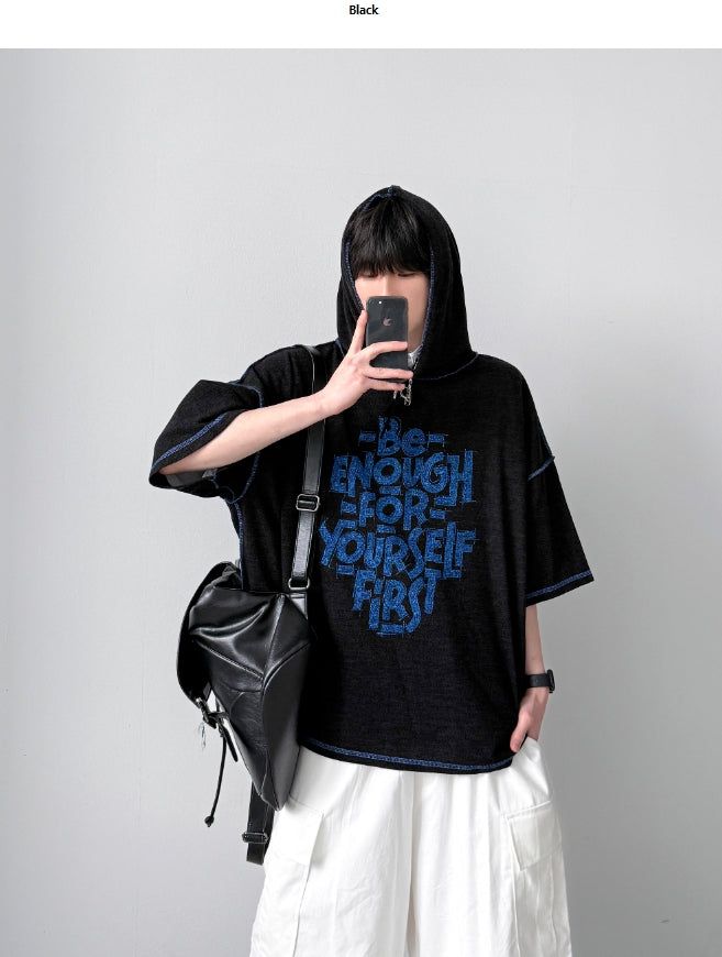 YOURNUS(ユアナス)の「Enough Hooded Half Knit (Tops)」