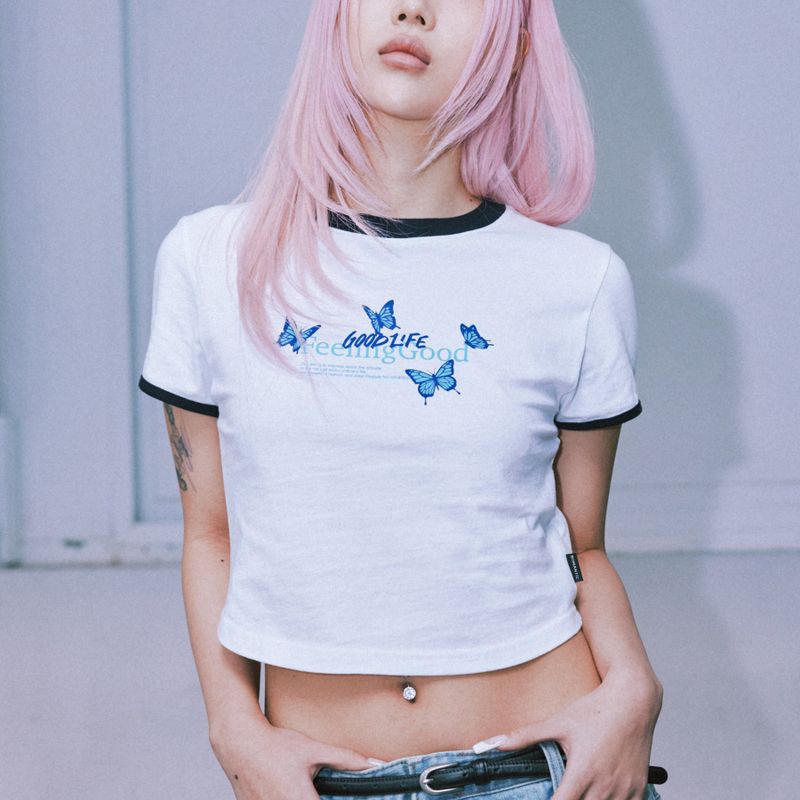 ROMANTIC CROWN（ロマンティッククラウン）の「DAILY RINGER TEE SHIRT（Tops）」