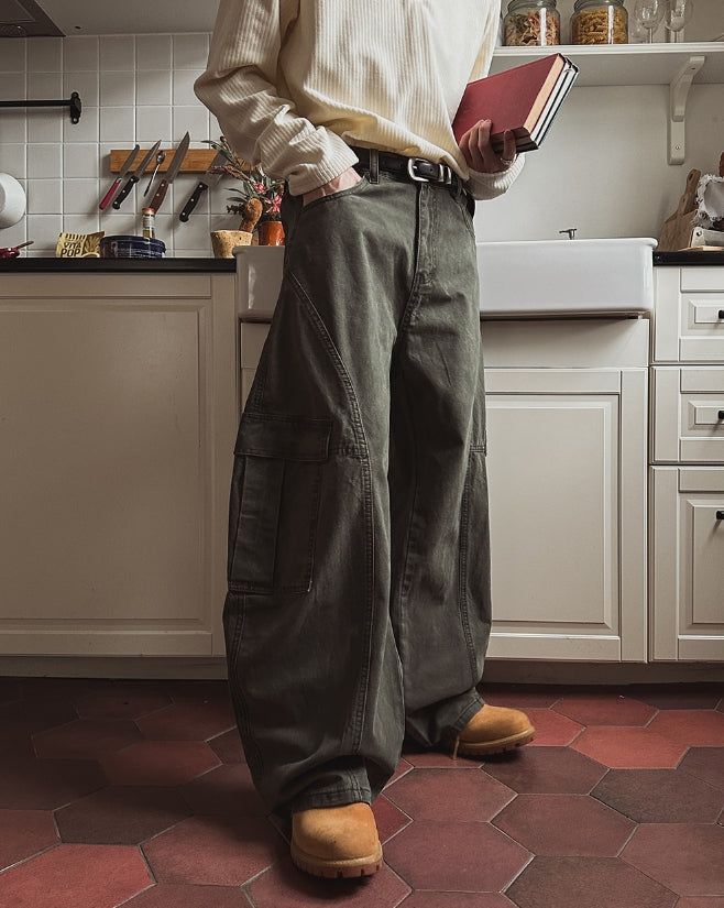 Stunve Curved Dyeing Cargo Pants
