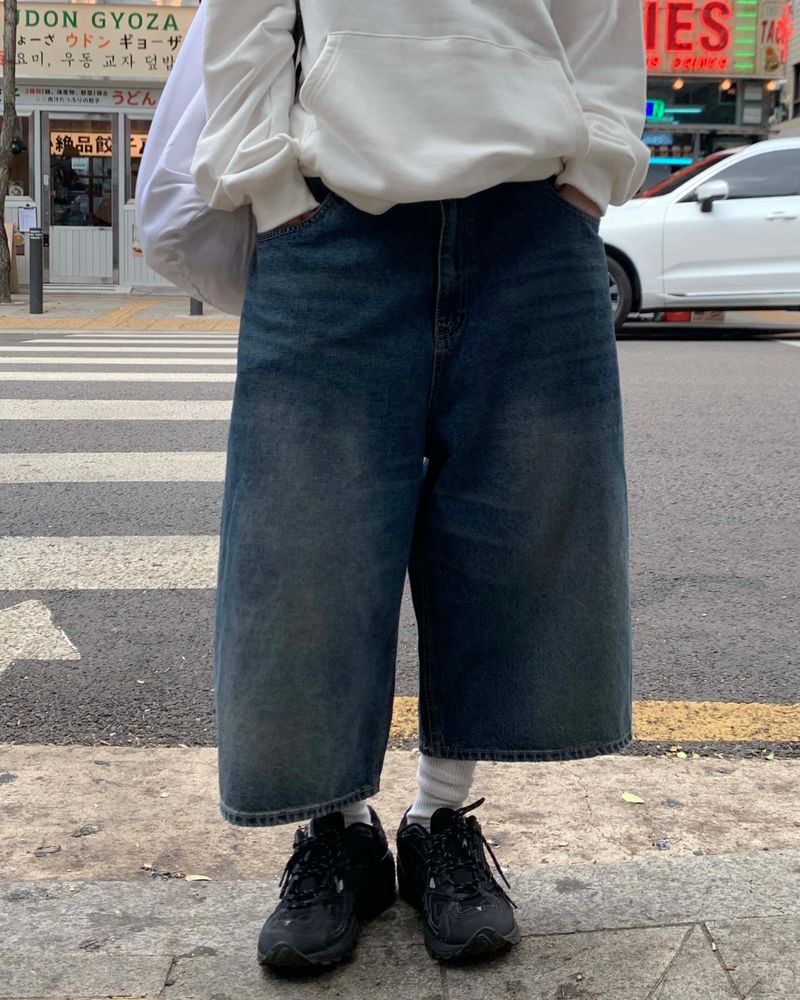 メガバミューダデニムパンツ