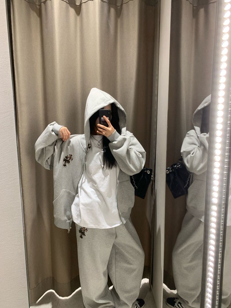Reho Cross Patch Hoodie Zip-UP