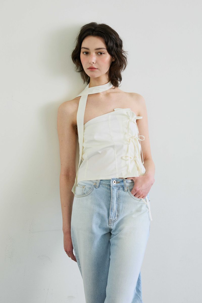 ELFIN SCARF TOP / BEIGE