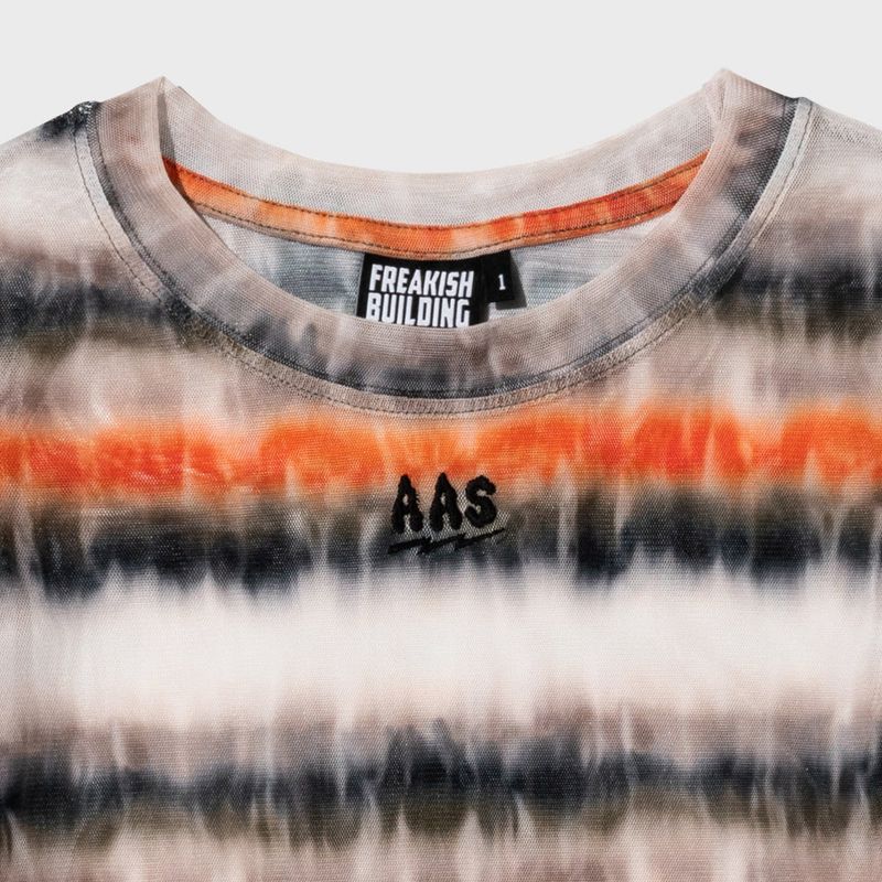 TINGE 1424 MESH CROP TOP (ORANGE)
