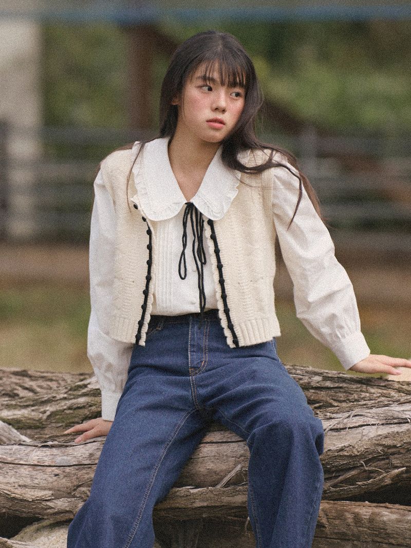 VITALSIGN（バイタルサイン）の「Petite Ribbon Knit Vest (2colors)（Tops）」