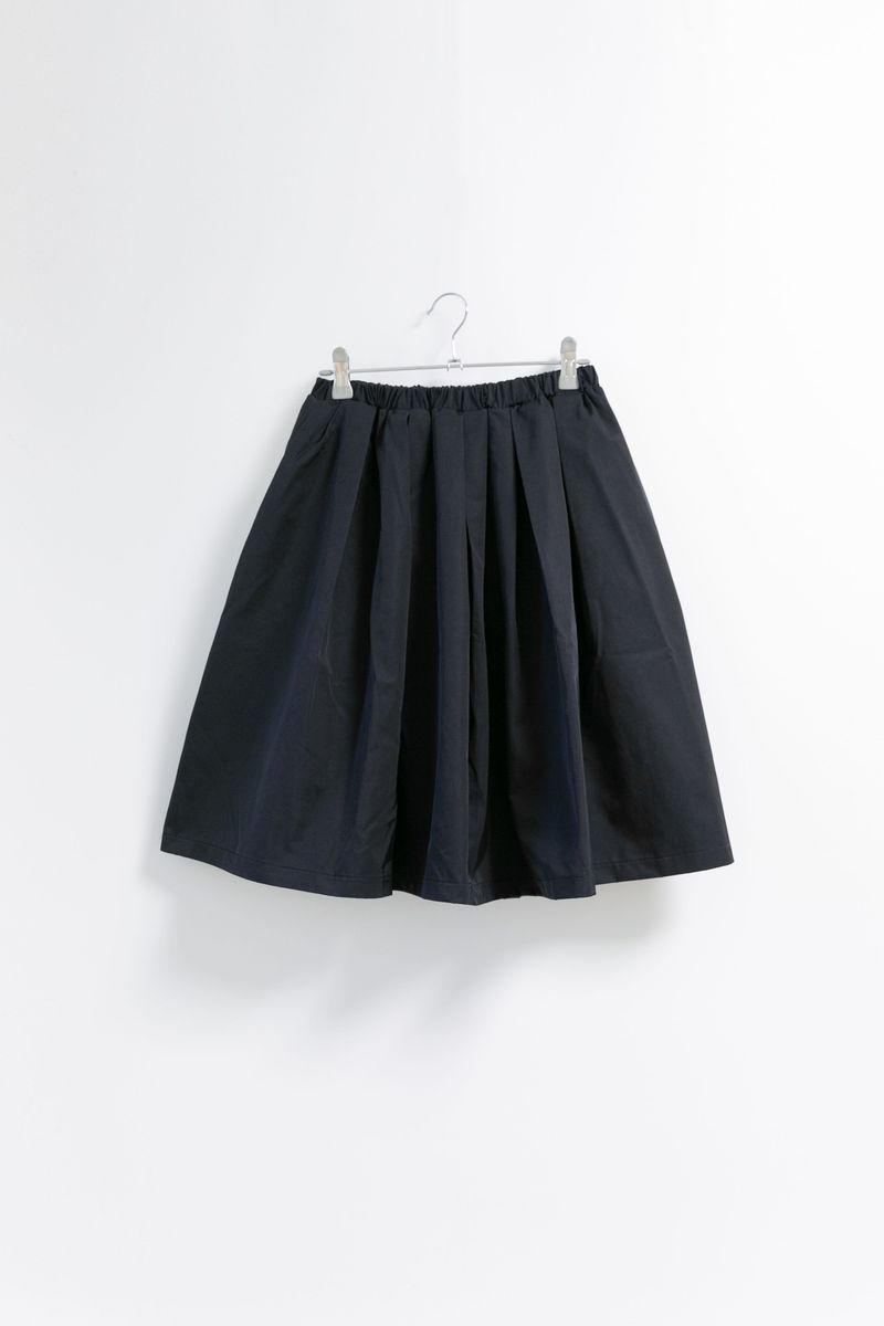 gather glossy midi skirt(2colors)