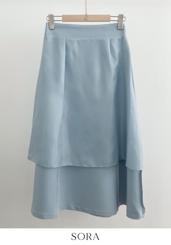Siken Double Crop Jacket Flare Skirt Set