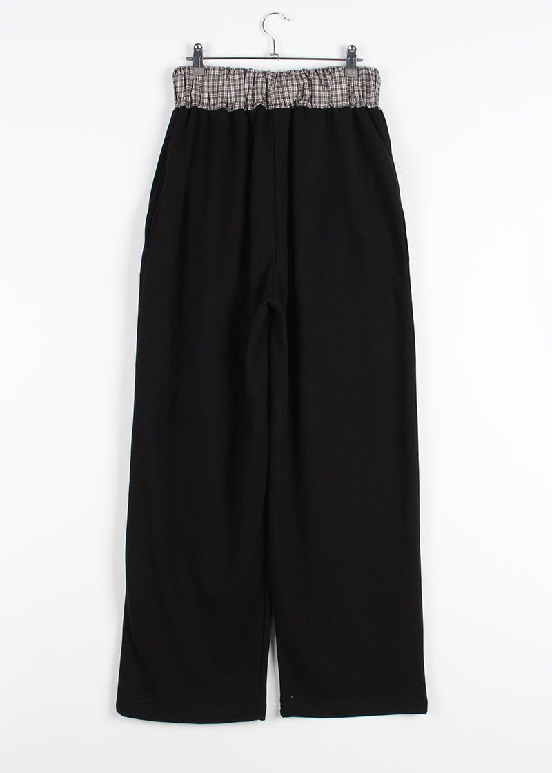 FLOWER CHECK BANDING PANTS