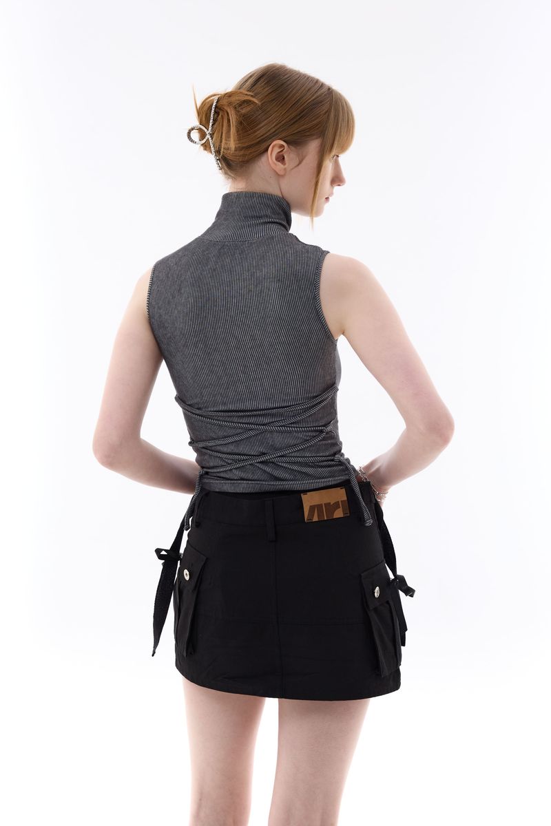 JOSEE HALF ZIP-UP / CHARCOAL