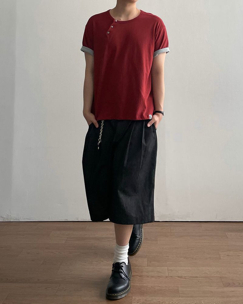 Ease Herringbone Bermuda Denim Pants