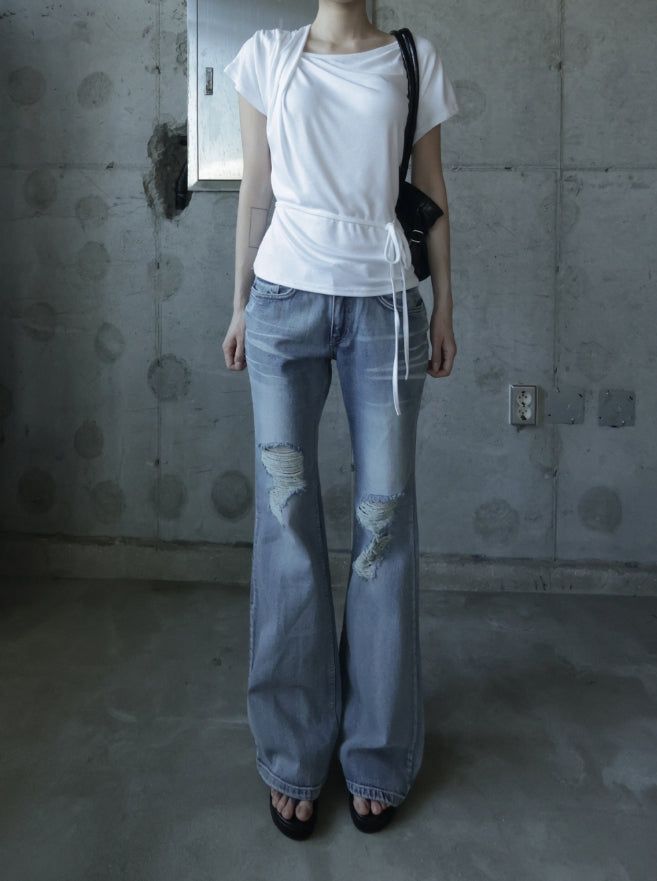 Bluven Damaged Bootcut Denim