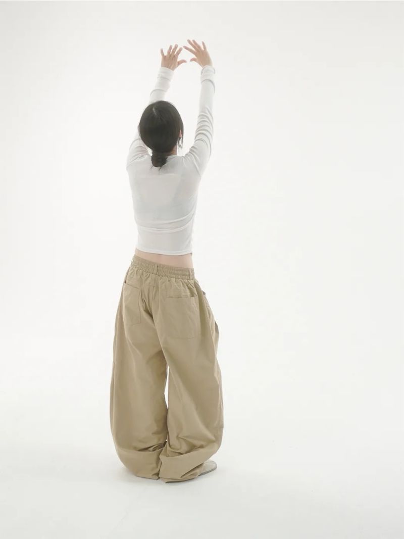 Benny cotton wide pants -4C