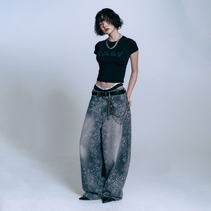 EASY See-through Crop Short Sleeve - Black