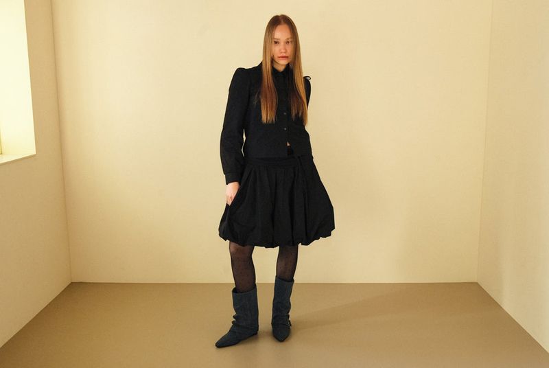 Ribbon pumpkin warmer skirt *Midi