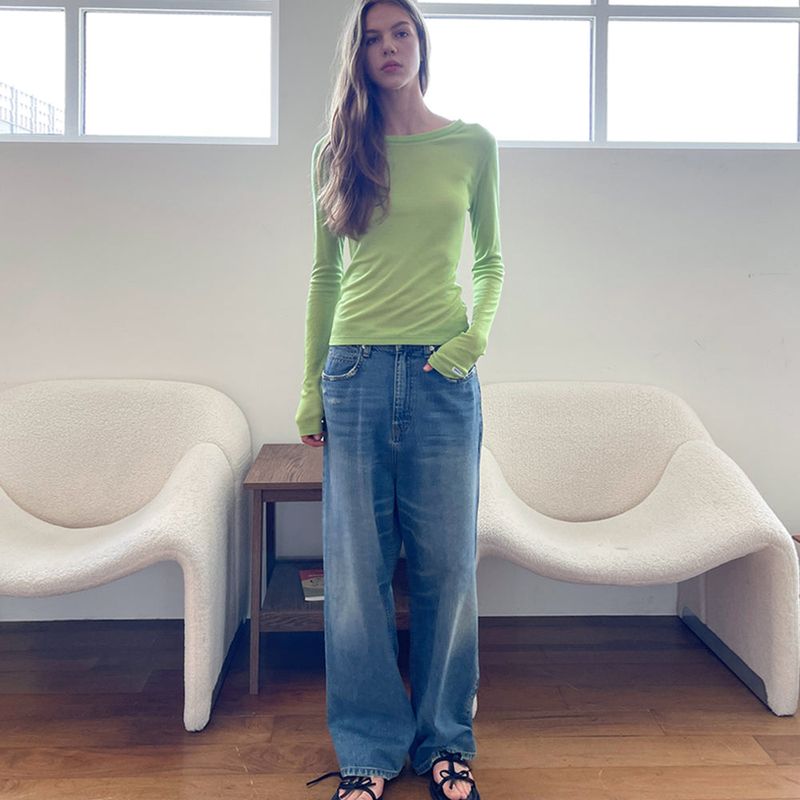 Sheer Tencel T/Shirts_Light Green