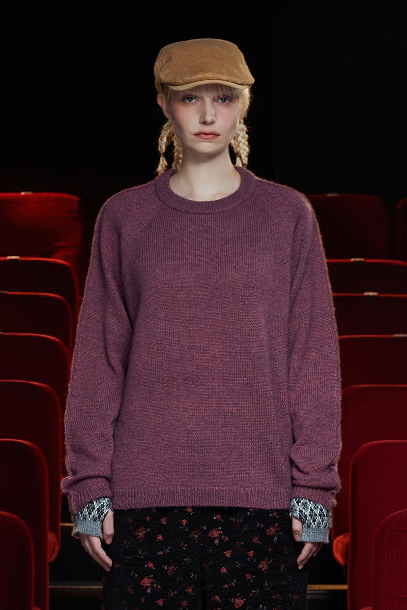 UNALLOYED(アナロイド)の「TUCK ALPACA KNIT / PURPLE PINK(Tops)」